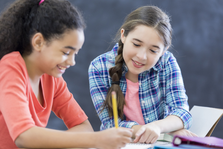 Students working together